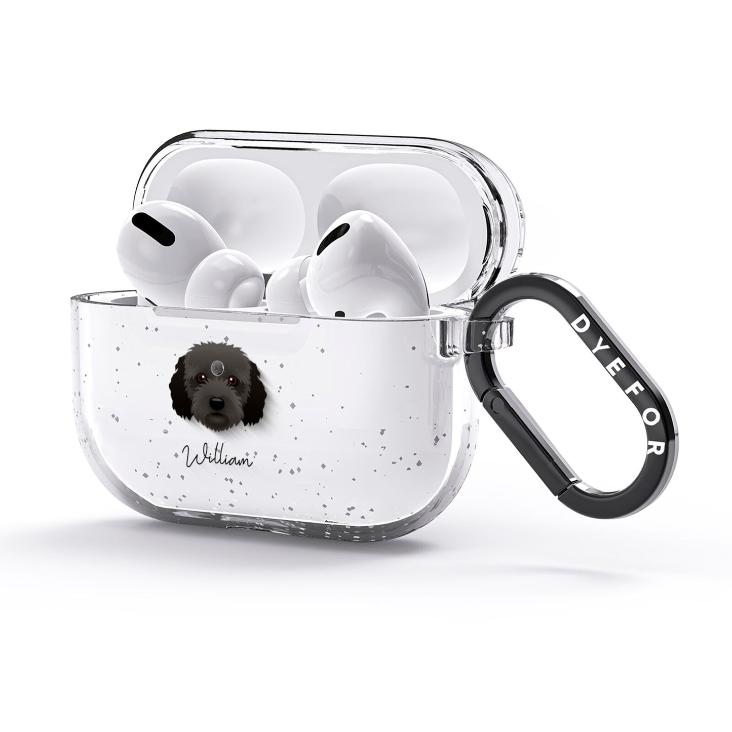 Cockapoo Personalised AirPods Glitter Case 3rd Gen Side Image