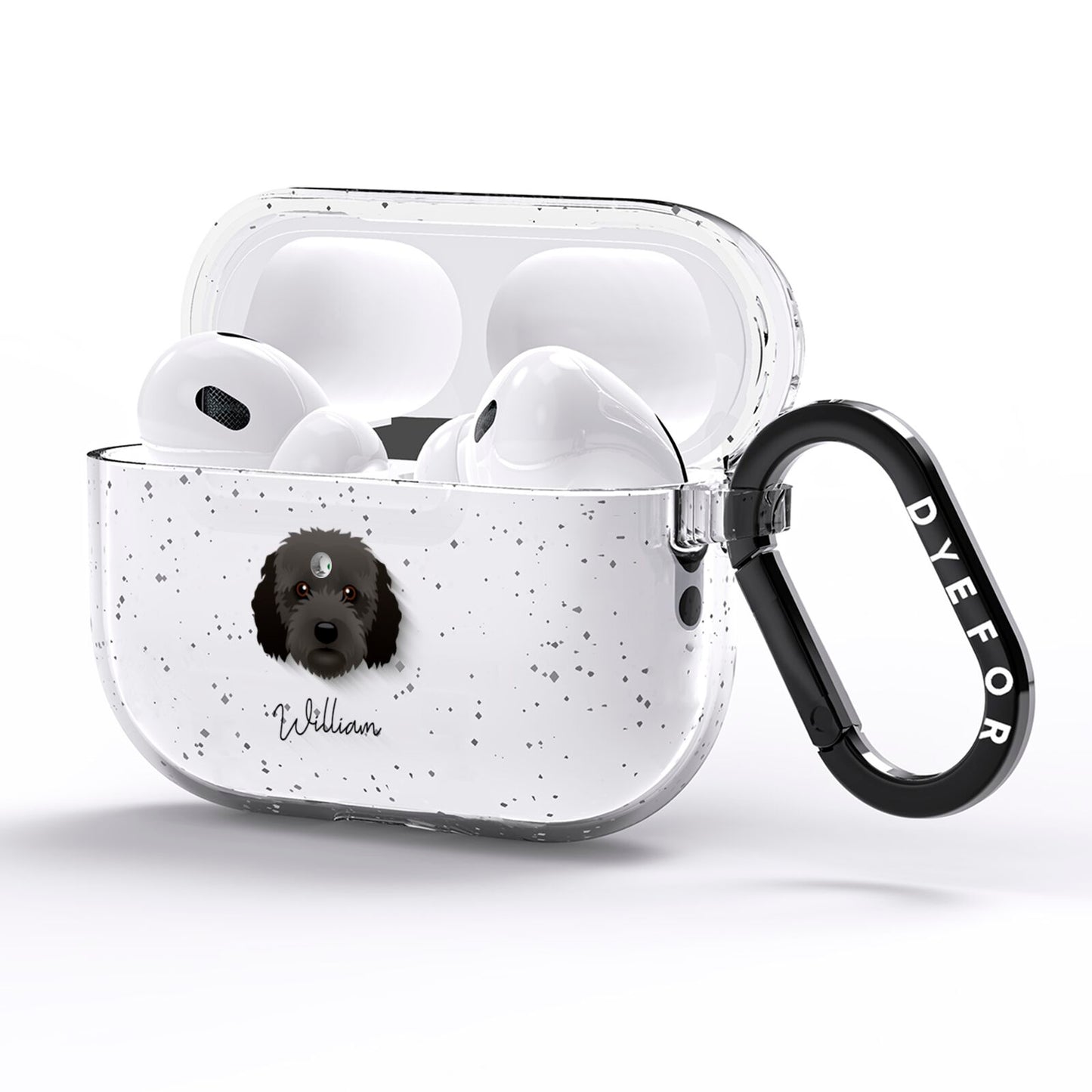 Cockapoo Personalised AirPods Pro Glitter Case Side Image