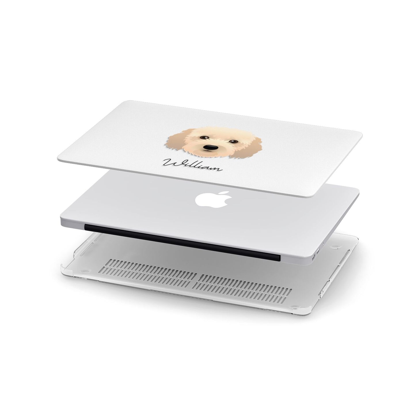 Cockapoo Personalised Apple MacBook Case in Detail