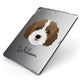 Cockapoo Personalised Apple iPad Case on Grey iPad Side View