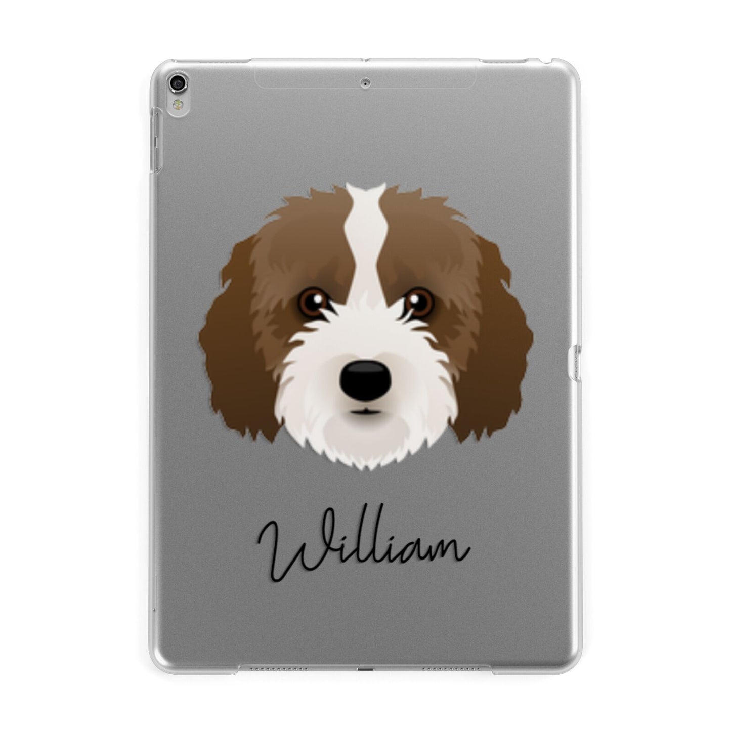Cockapoo Personalised Apple iPad Silver Case