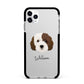 Cockapoo Personalised Apple iPhone 11 Pro Max in Silver with Black Impact Case