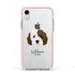 Cockapoo Personalised Apple iPhone XR Impact Case Pink Edge on Silver Phone