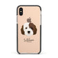 Cockapoo Personalised Apple iPhone Xs Impact Case Black Edge on Gold Phone