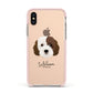 Cockapoo Personalised Apple iPhone Xs Impact Case Pink Edge on Gold Phone