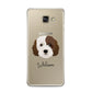 Cockapoo Personalised Samsung Galaxy A3 2016 Case on gold phone