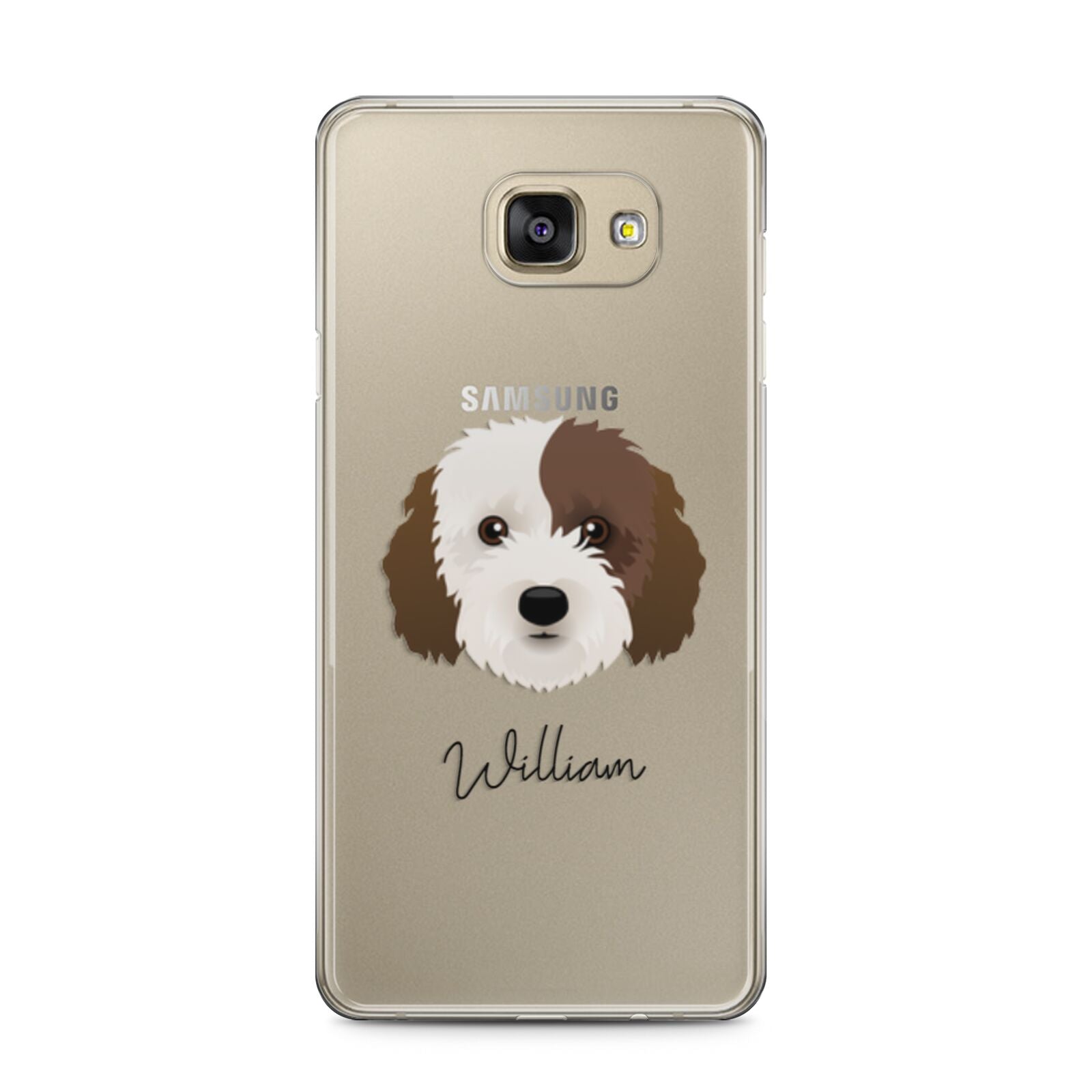 Cockapoo Personalised Samsung Galaxy A5 2016 Case on gold phone