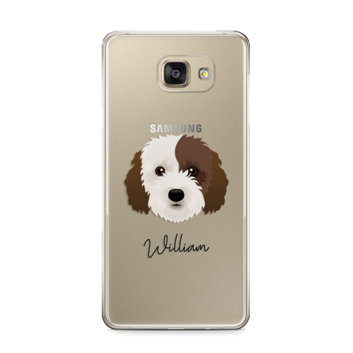 Cockapoo Personalised Samsung Galaxy A9 2016 Case on gold phone