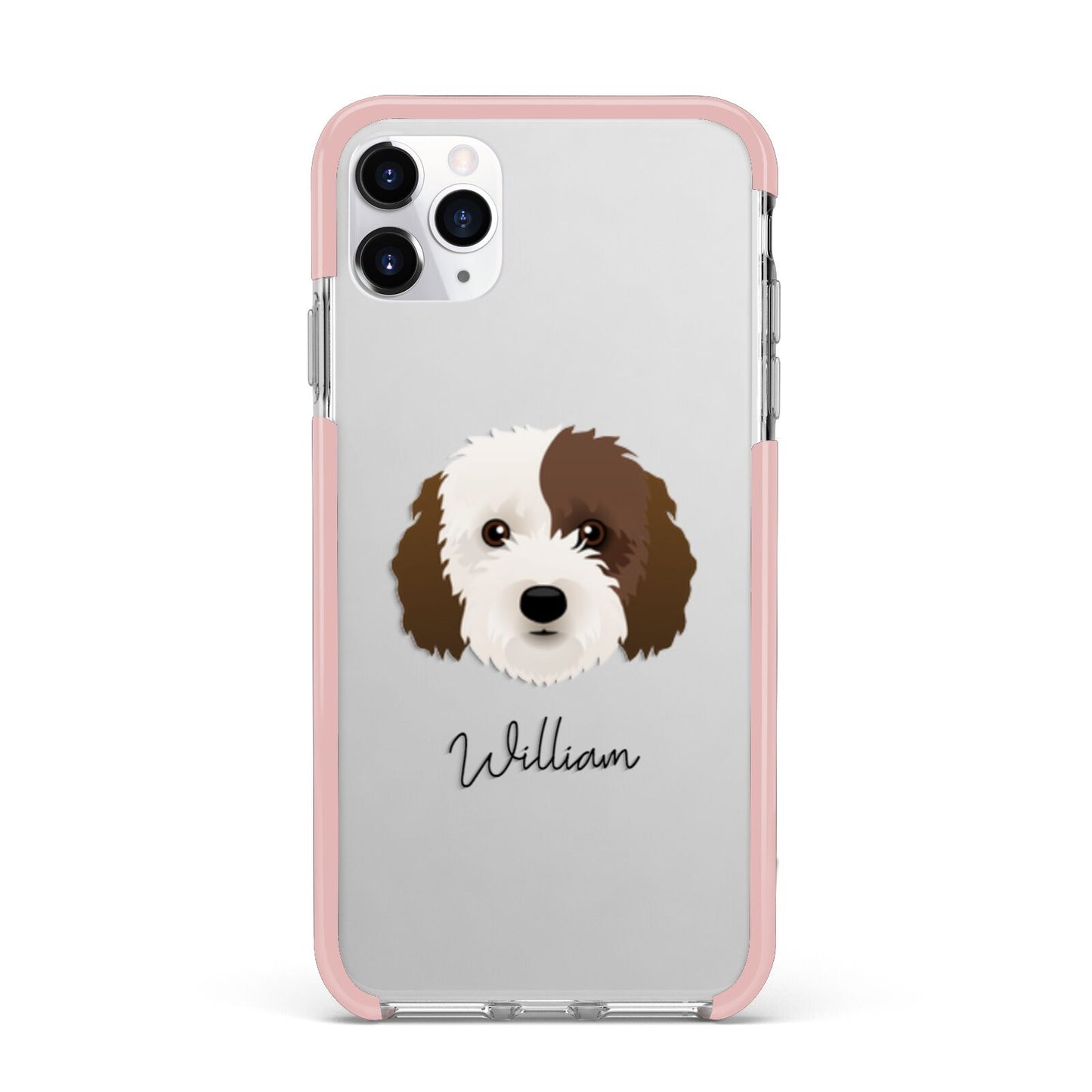 Cockapoo Personalised iPhone 11 Pro Max Impact Pink Edge Case