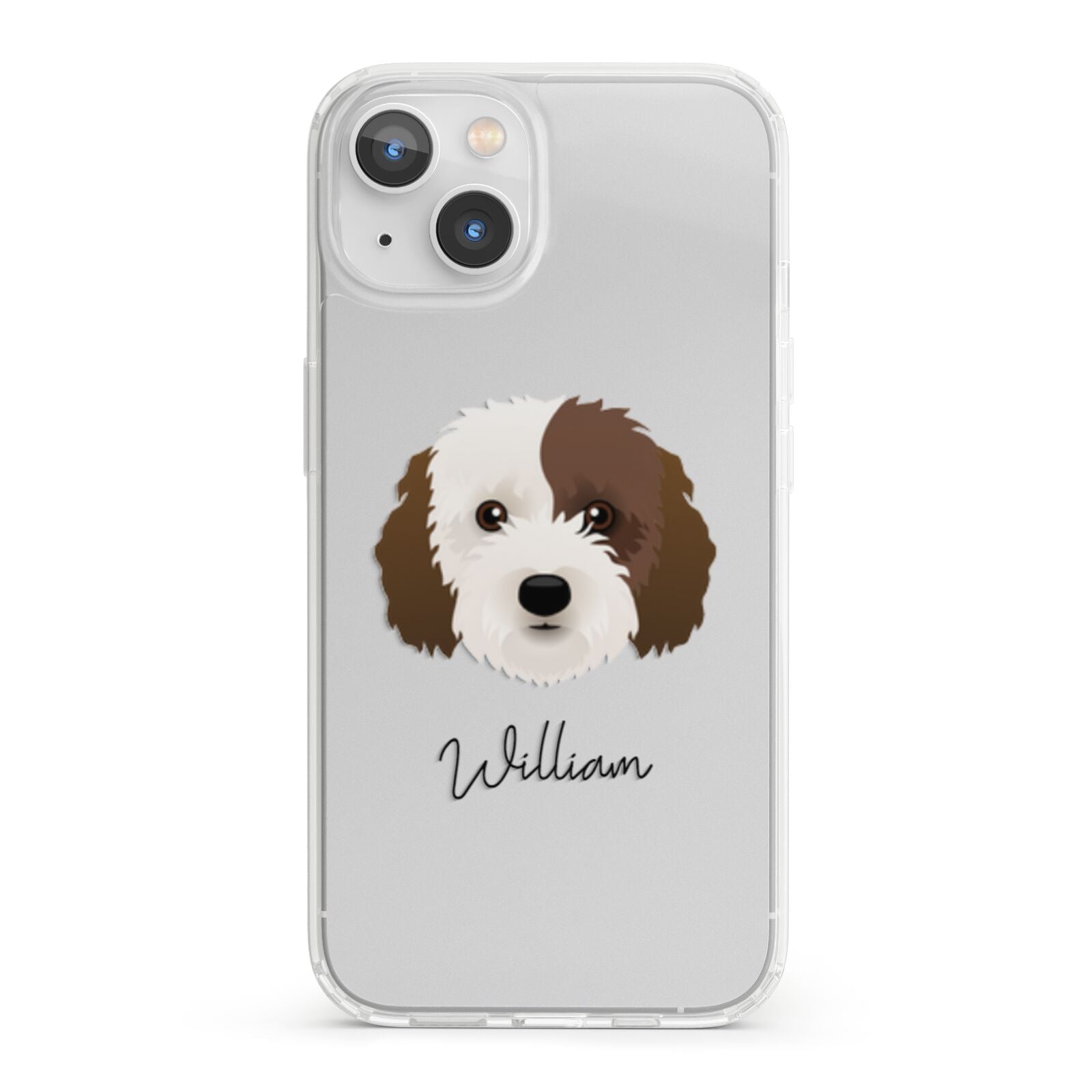 Cockapoo Personalised iPhone 13 Clear Bumper Case