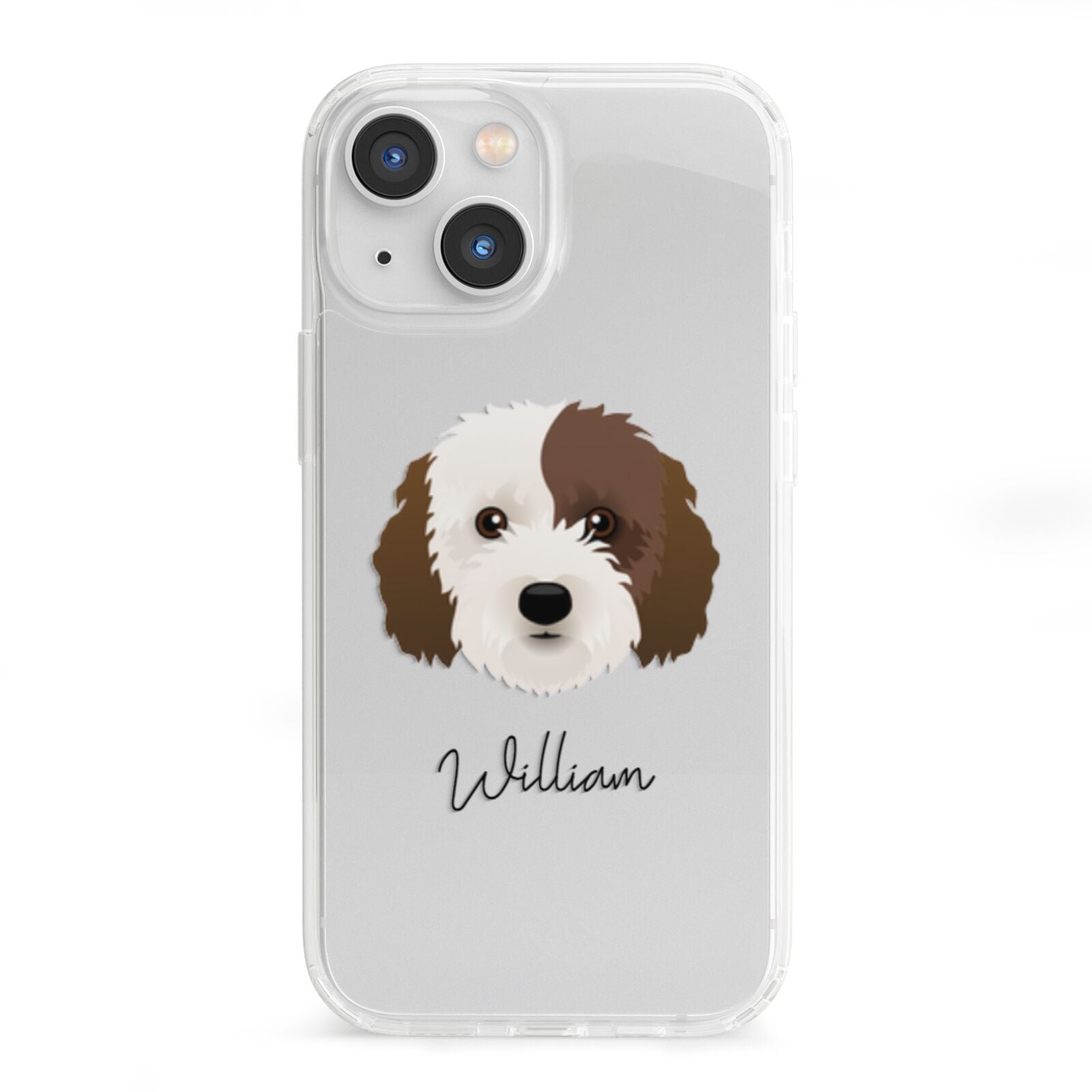 Cockapoo Personalised iPhone 13 Mini Clear Bumper Case