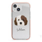 Cockapoo Personalised iPhone 13 Mini TPU Impact Case with Pink Edges