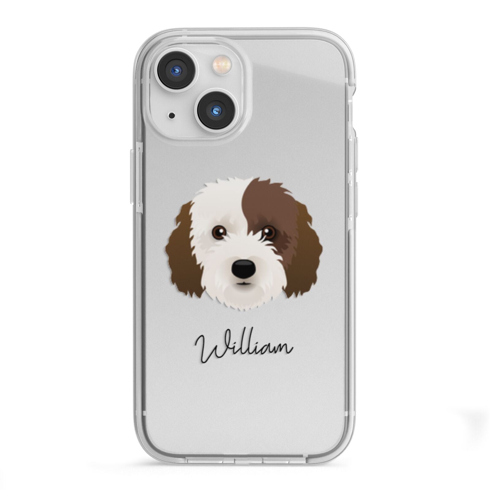 Cockapoo Personalised iPhone 13 Mini TPU Impact Case with White Edges