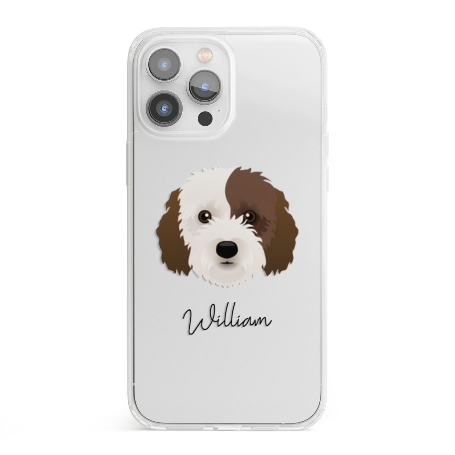 Cockapoo Personalised iPhone 13 Pro Max Clear Bumper Case