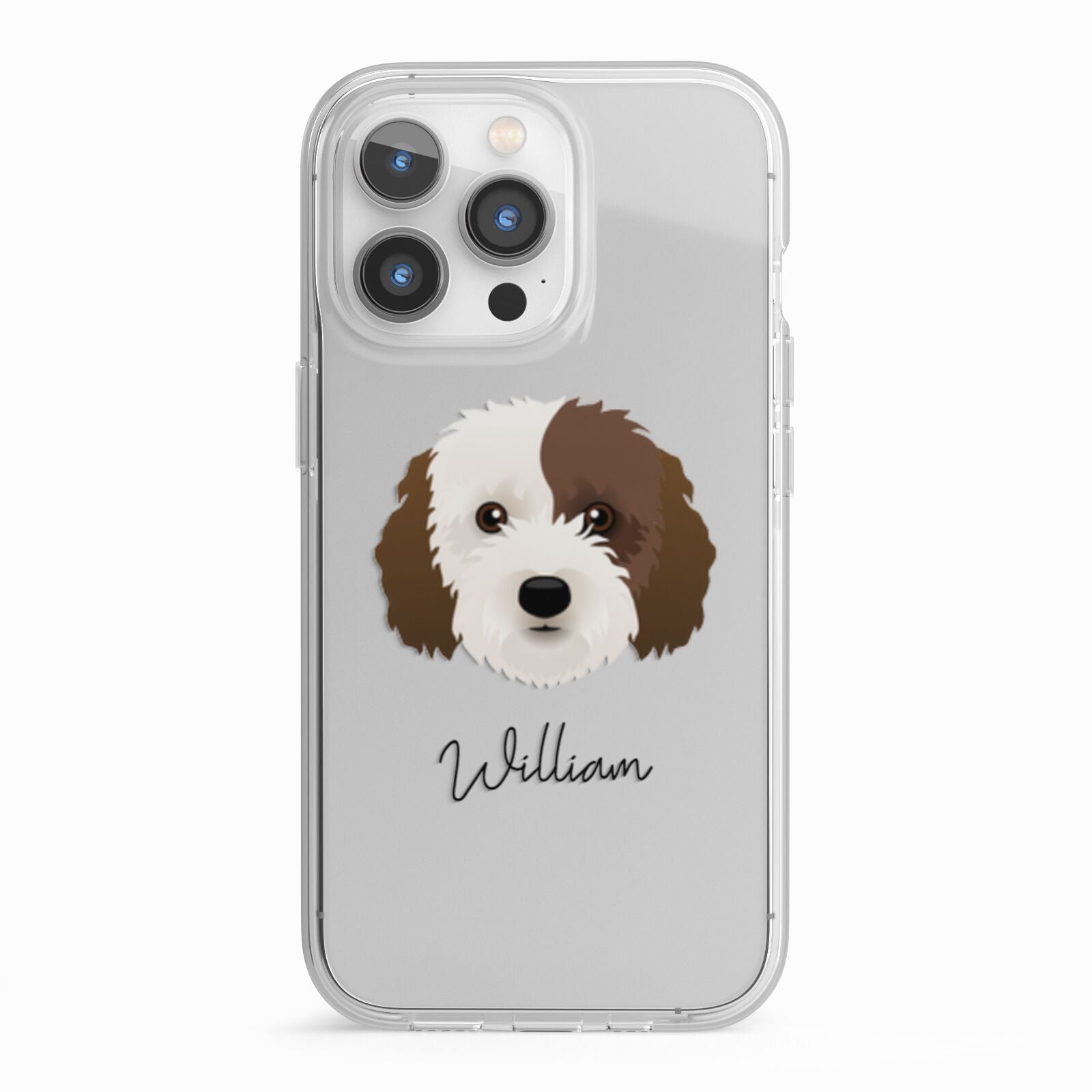 Cockapoo Personalised iPhone 13 Pro TPU Impact Case with White Edges