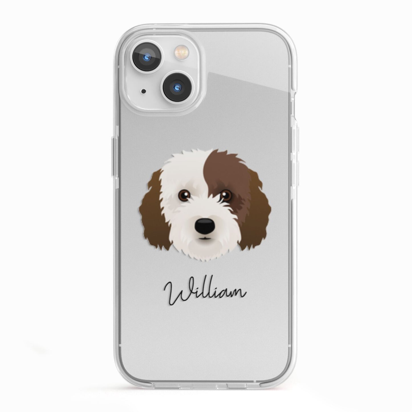 Cockapoo Personalised iPhone 13 TPU Impact Case with White Edges