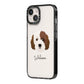 Cockapoo Personalised iPhone 14 Black Impact Case Side Angle on Silver phone