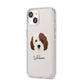 Cockapoo Personalised iPhone 14 Clear Tough Case Starlight Angled Image