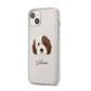 Cockapoo Personalised iPhone 14 Plus Clear Tough Case Starlight Angled Image