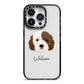 Cockapoo Personalised iPhone 14 Pro Black Impact Case on Silver phone