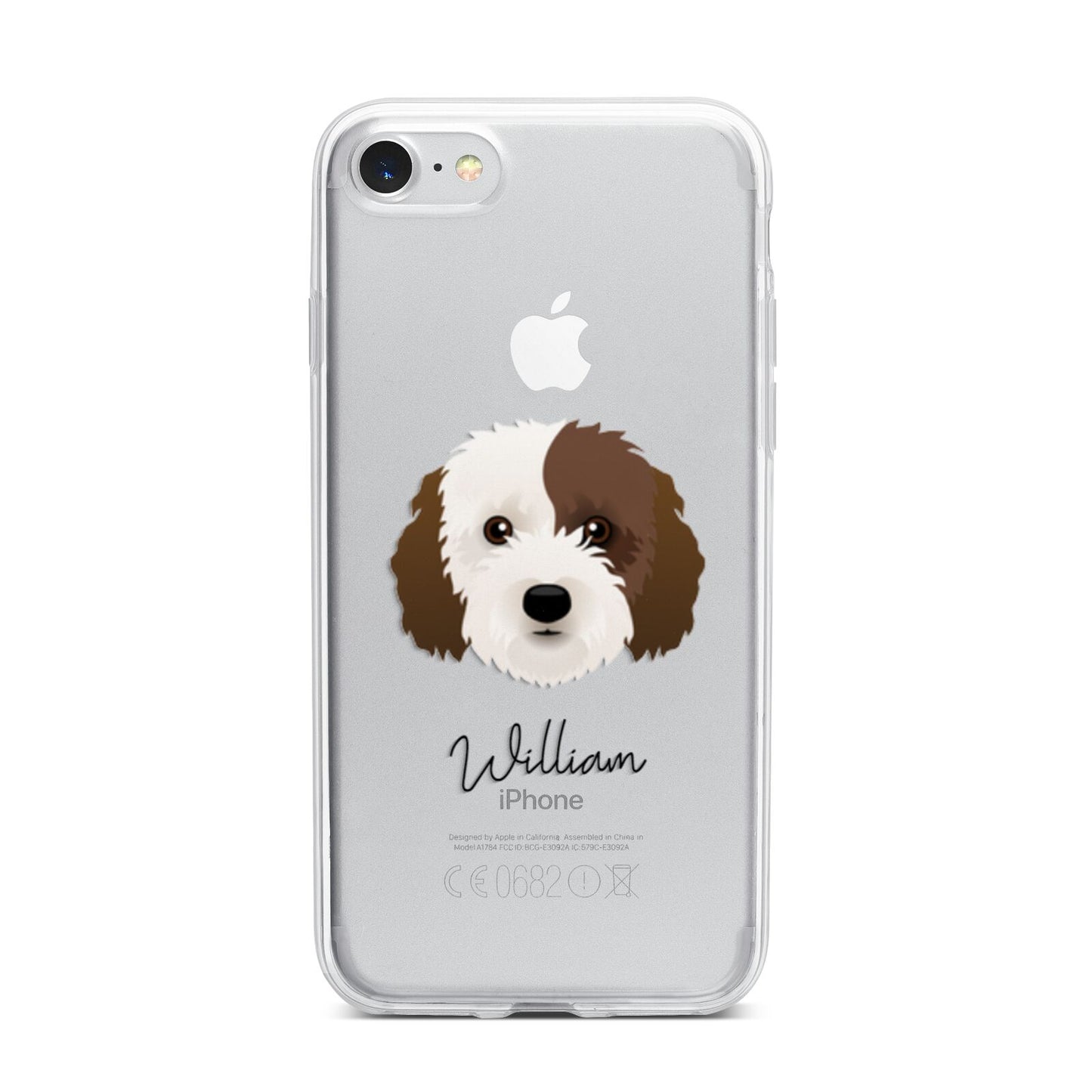 Cockapoo Personalised iPhone 7 Bumper Case on Silver iPhone