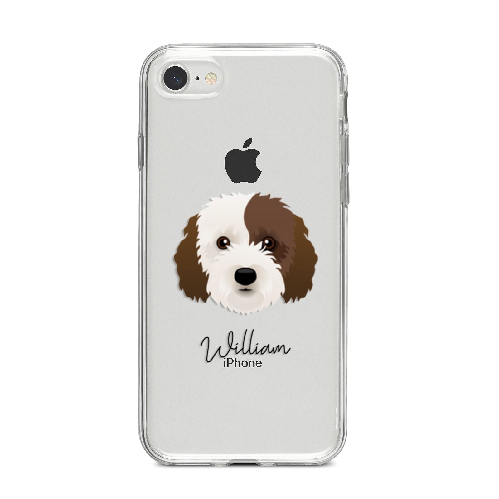 Cockapoo Personalised iPhone 8 Bumper Case on Silver iPhone