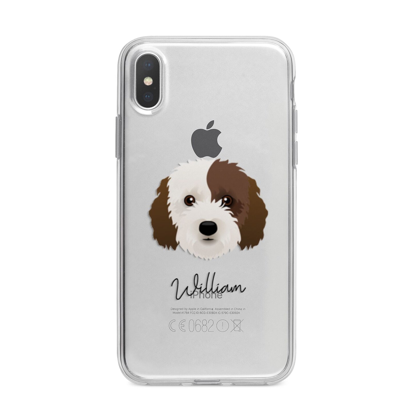 Cockapoo Personalised iPhone X Bumper Case on Silver iPhone Alternative Image 1