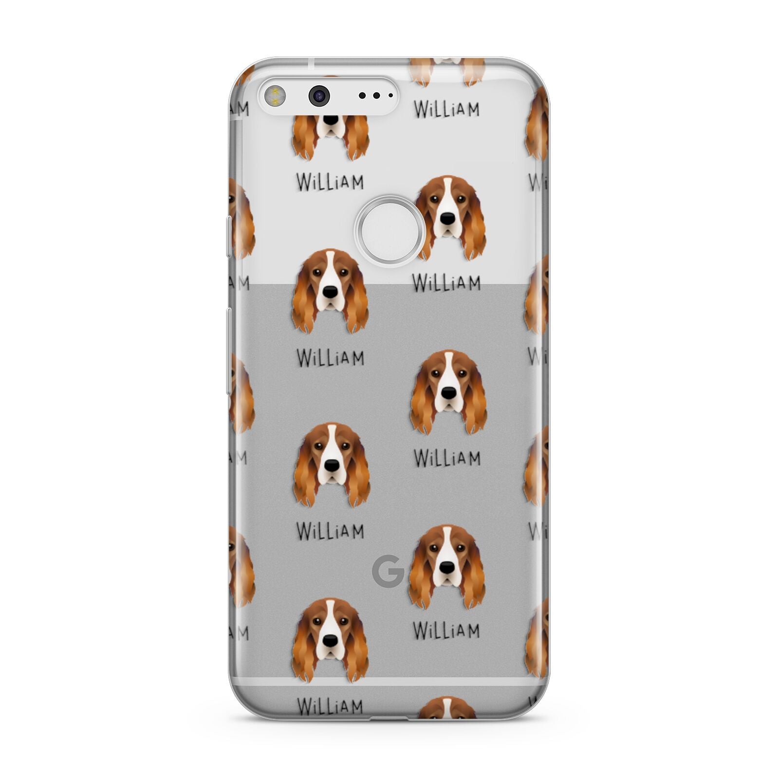 Cocker Spaniel Icon with Name Google Pixel Case