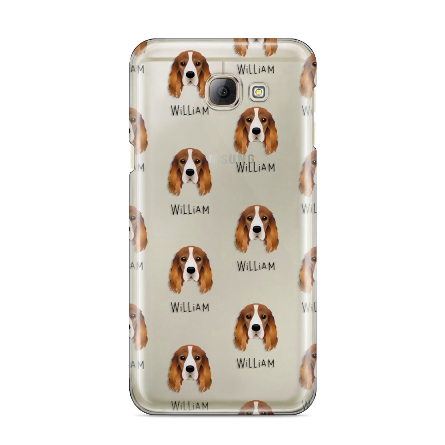 Cocker Spaniel Icon with Name Samsung Galaxy A8 2016 Case