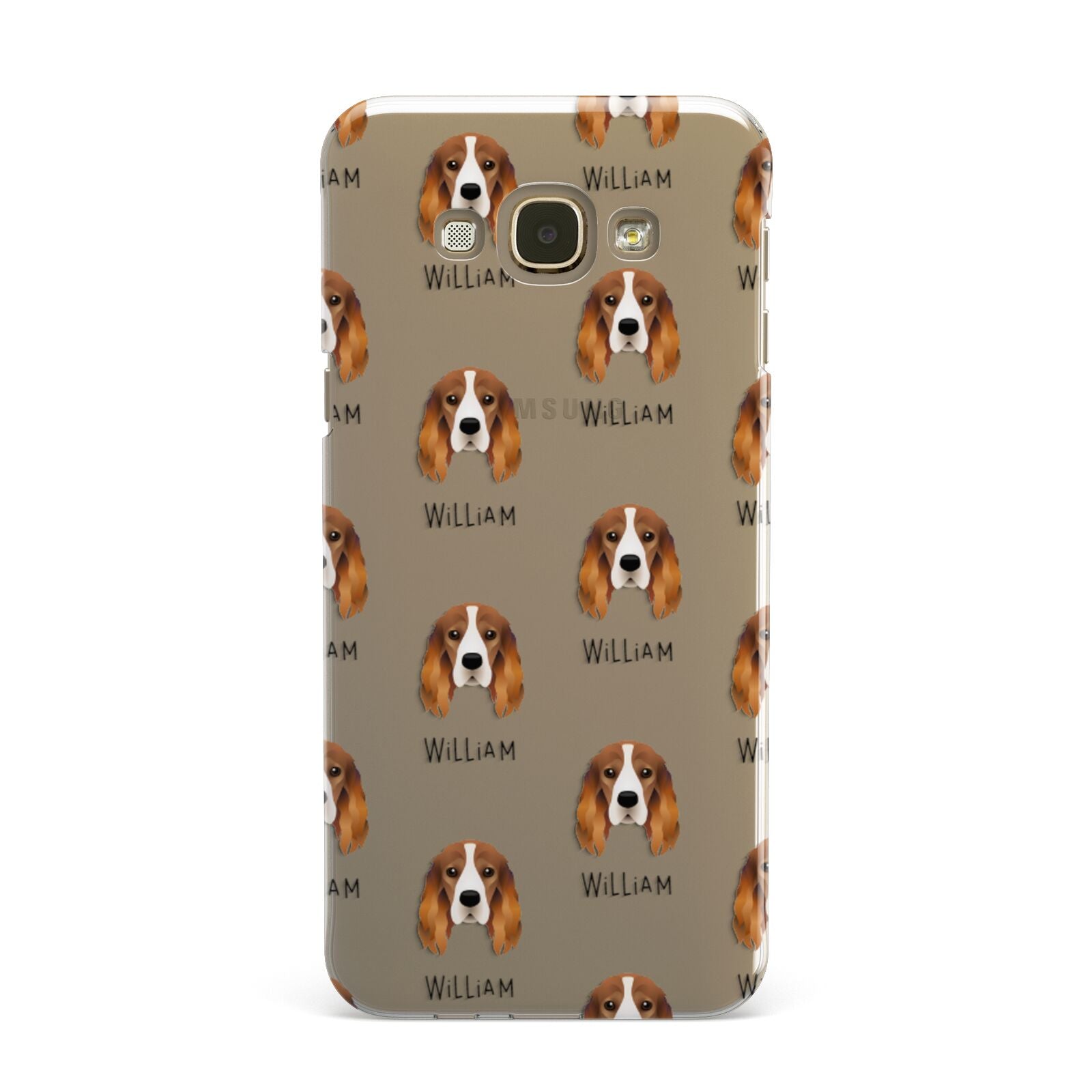 Cocker Spaniel Icon with Name Samsung Galaxy A8 Case