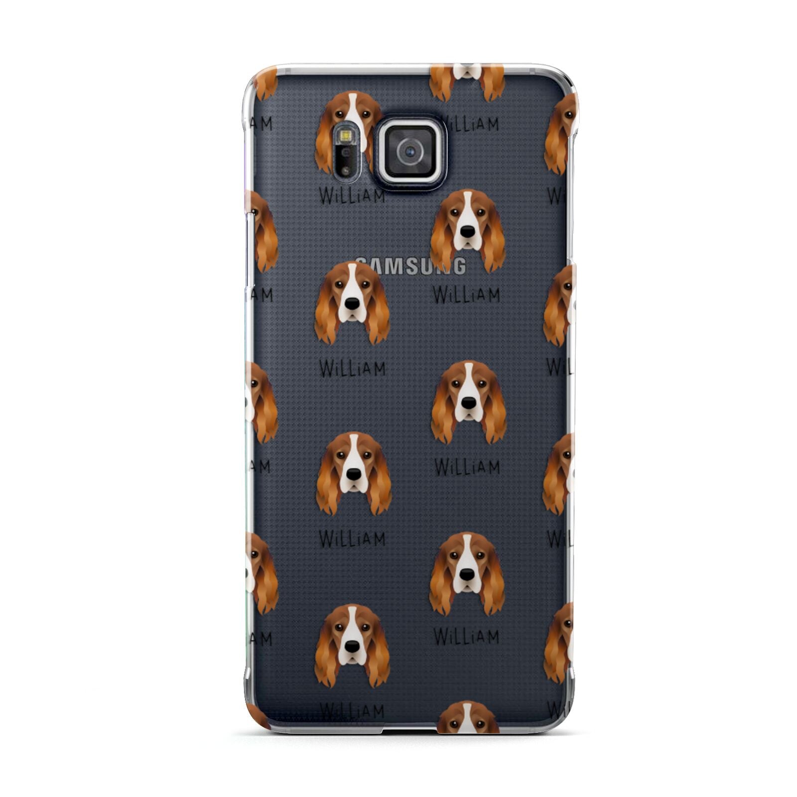 Cocker Spaniel Icon with Name Samsung Galaxy Alpha Case