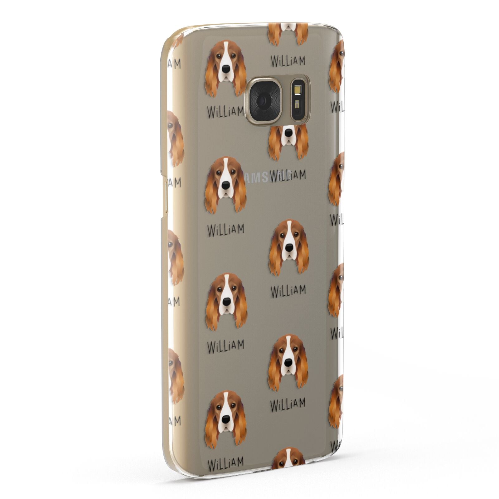 Cocker Spaniel Icon with Name Samsung Galaxy Case Fourty Five Degrees