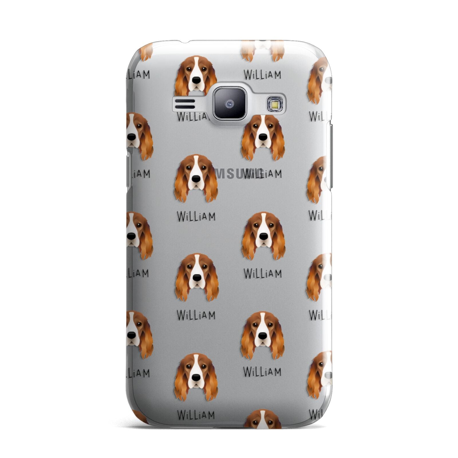 Cocker Spaniel Icon with Name Samsung Galaxy J1 2015 Case