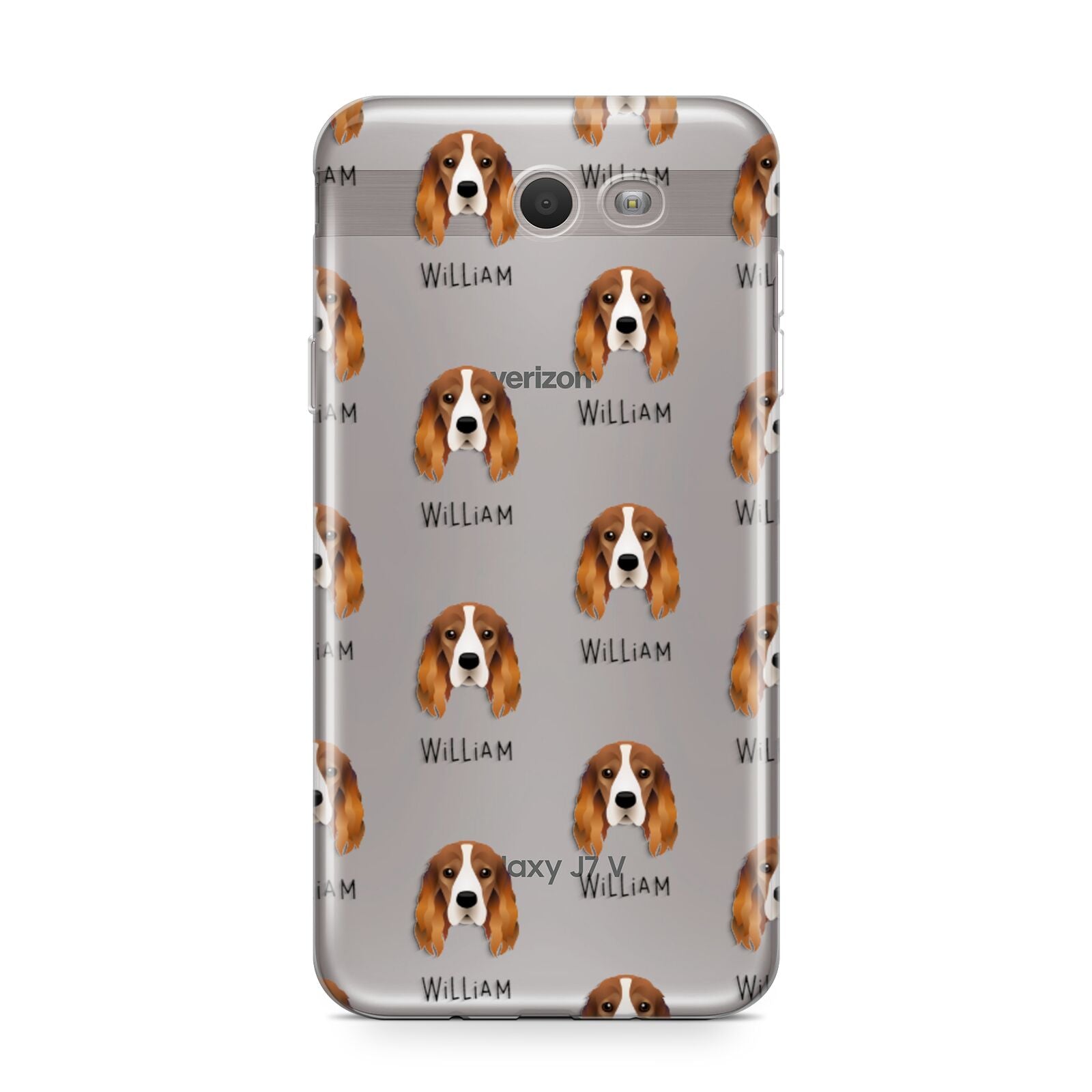Cocker Spaniel Icon with Name Samsung Galaxy J7 2017 Case