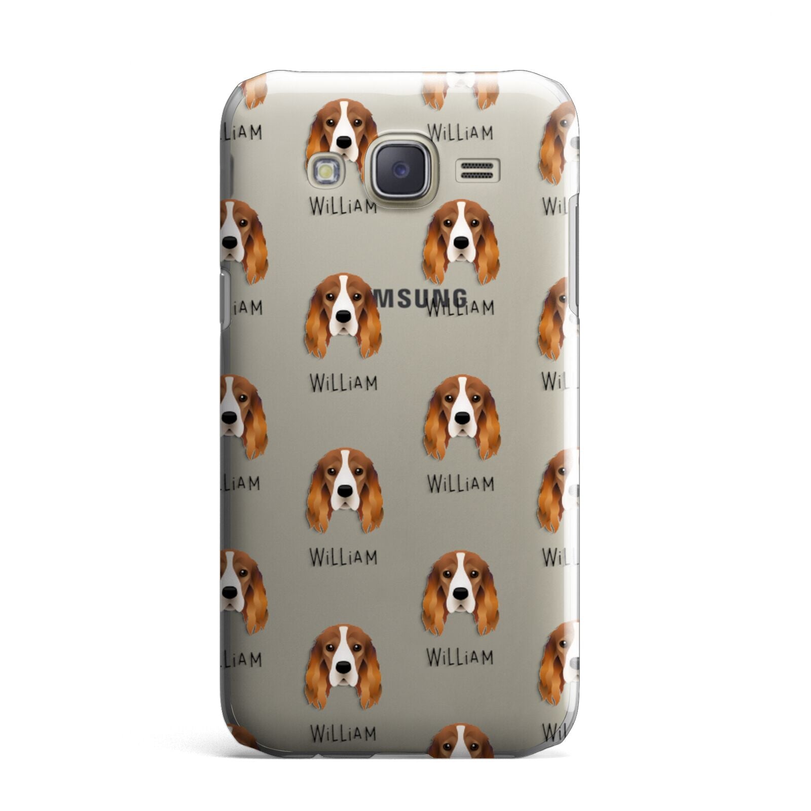 Cocker Spaniel Icon with Name Samsung Galaxy J7 Case