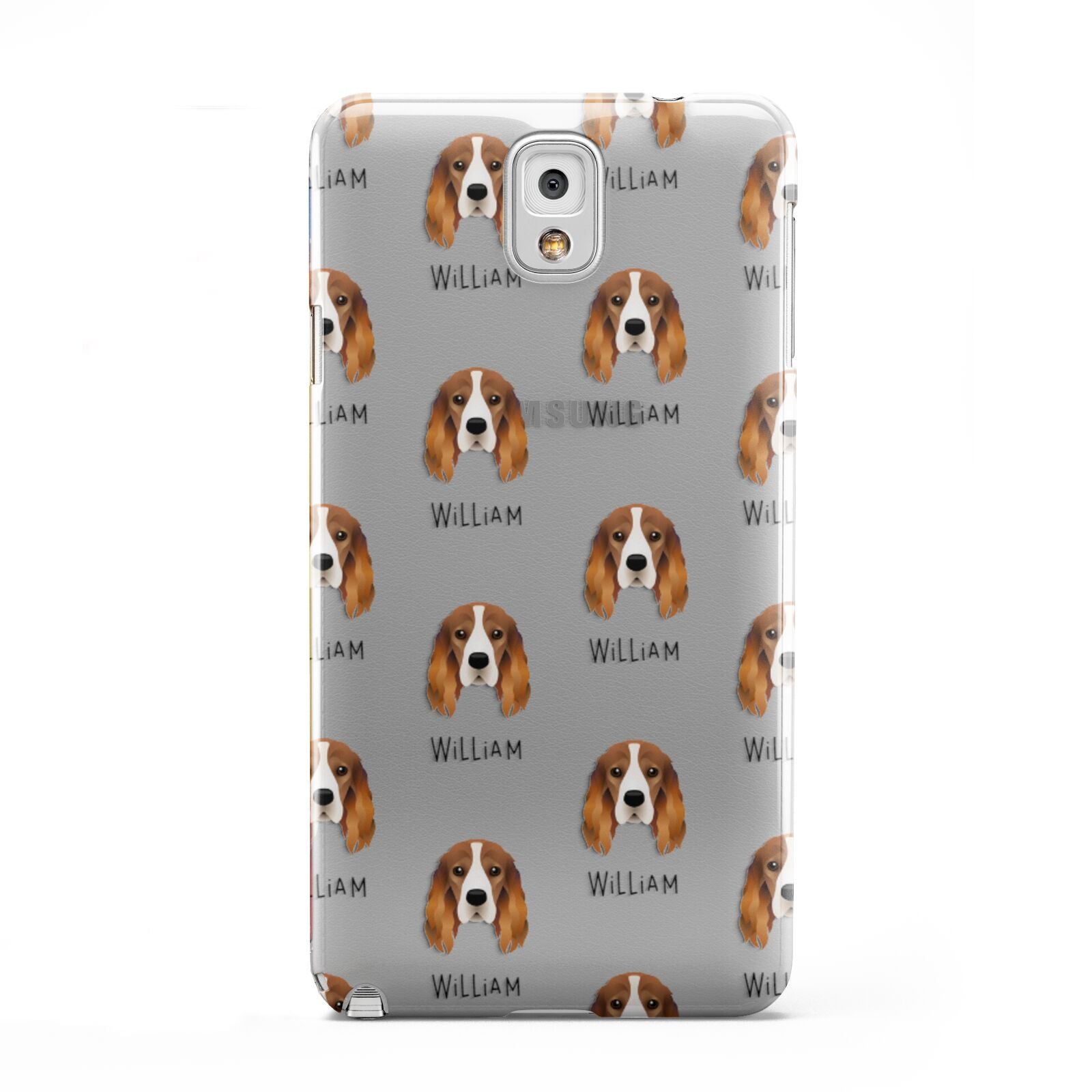 Cocker Spaniel Icon with Name Samsung Galaxy Note 3 Case
