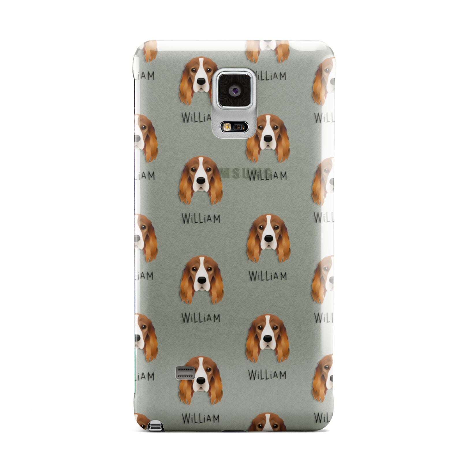 Cocker Spaniel Icon with Name Samsung Galaxy Note 4 Case