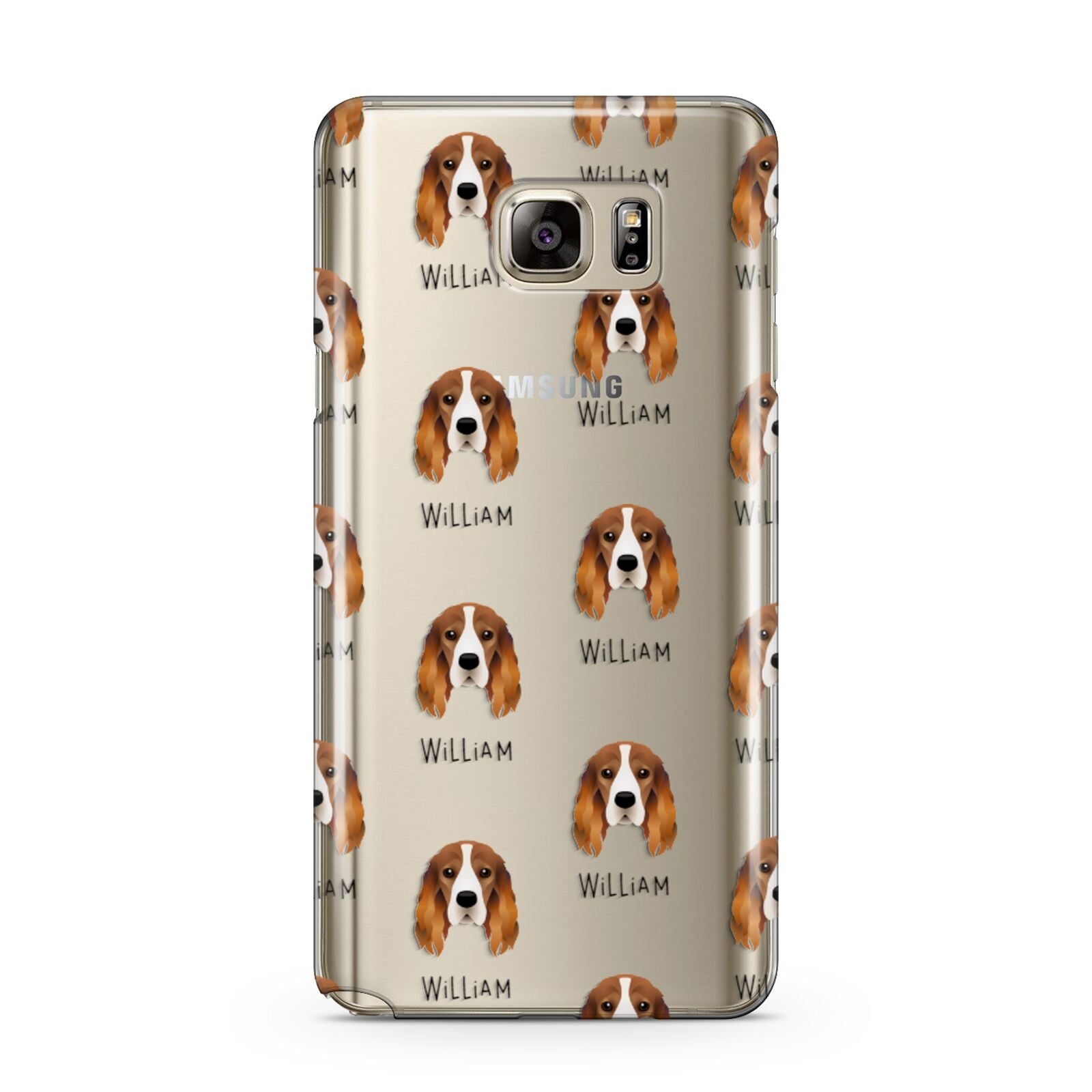 Cocker Spaniel Icon with Name Samsung Galaxy Note 5 Case