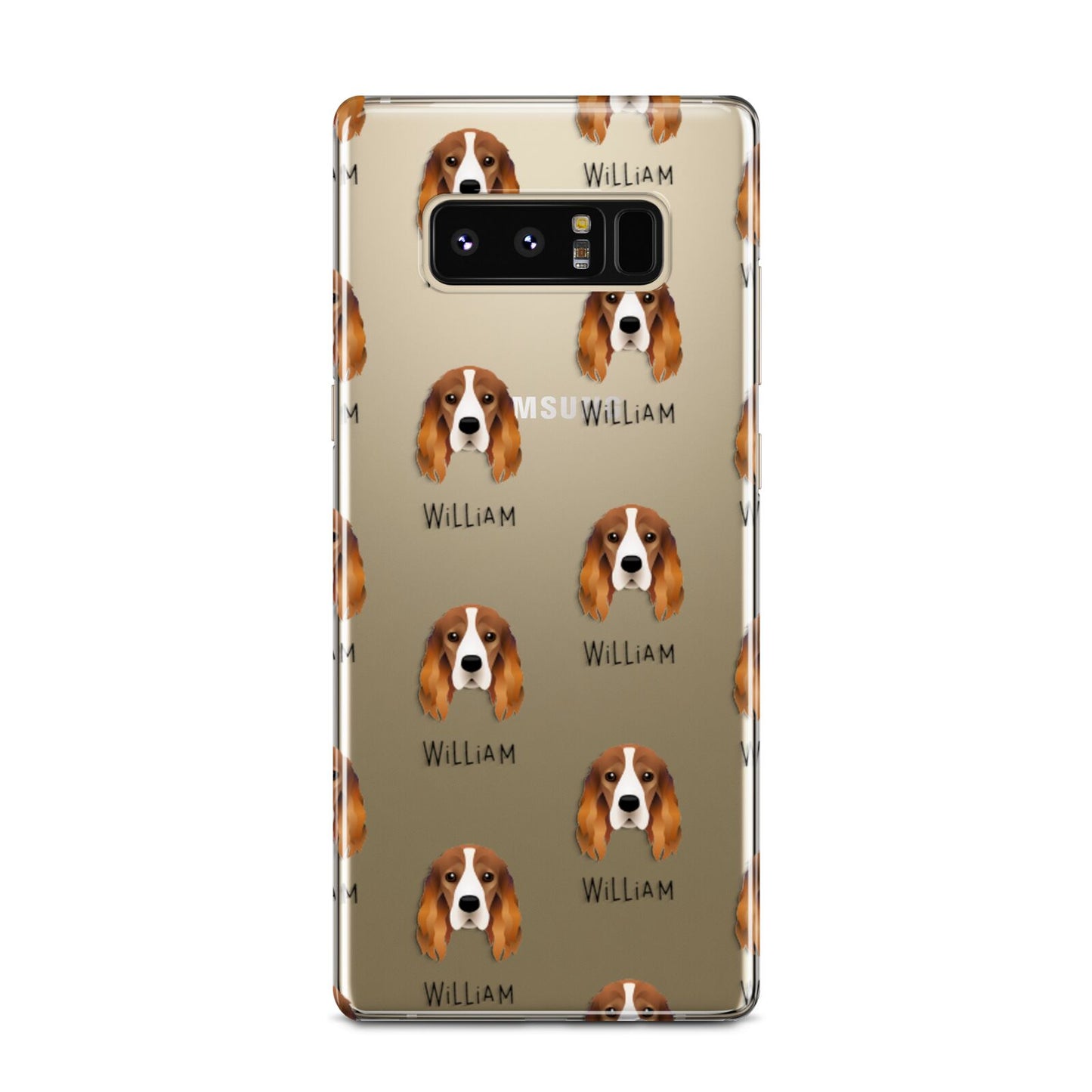 Cocker Spaniel Icon with Name Samsung Galaxy Note 8 Case