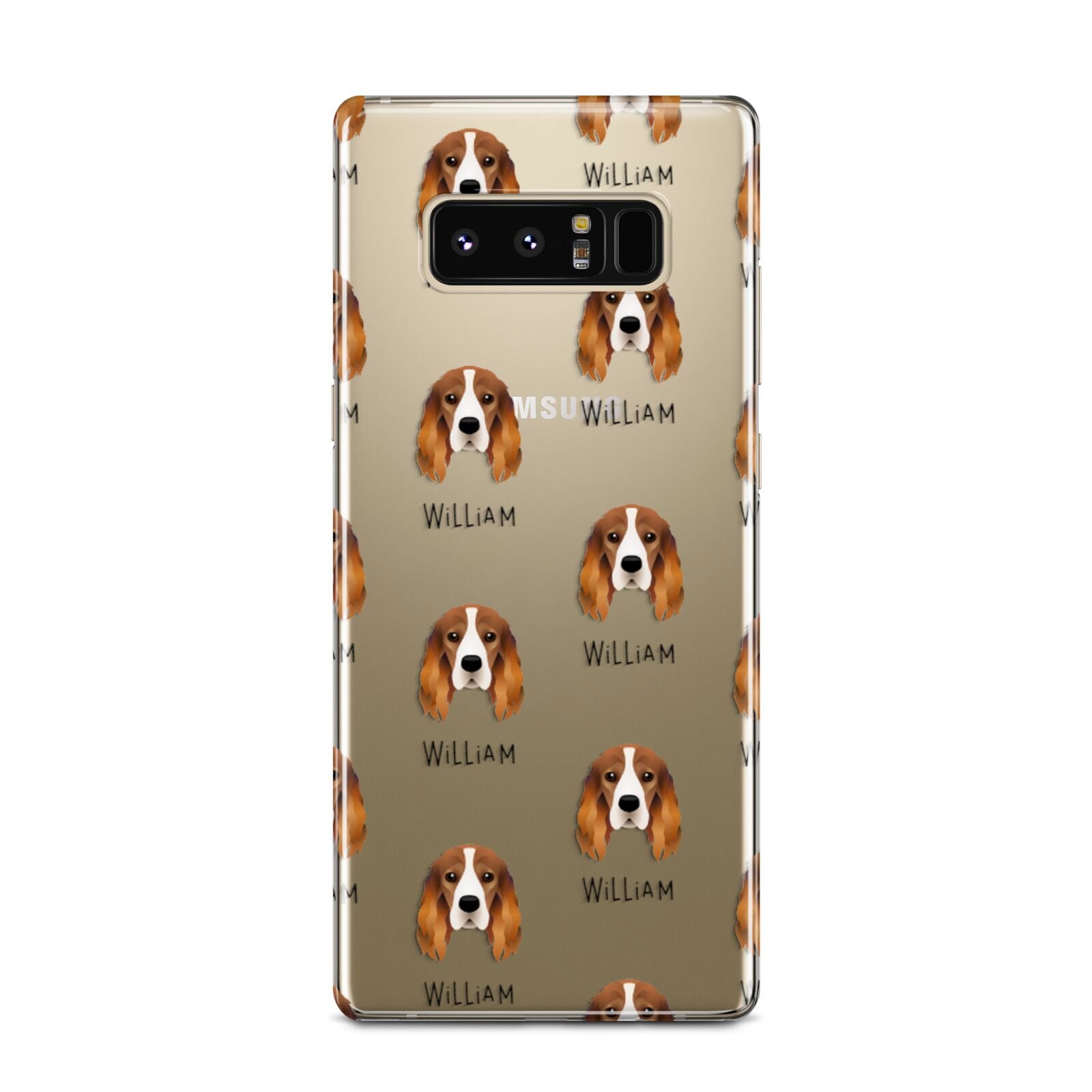 Cocker Spaniel Icon with Name Samsung Galaxy Note 8 Case