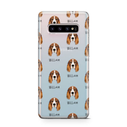 Cocker Spaniel Icon with Name Samsung Galaxy S10 Case