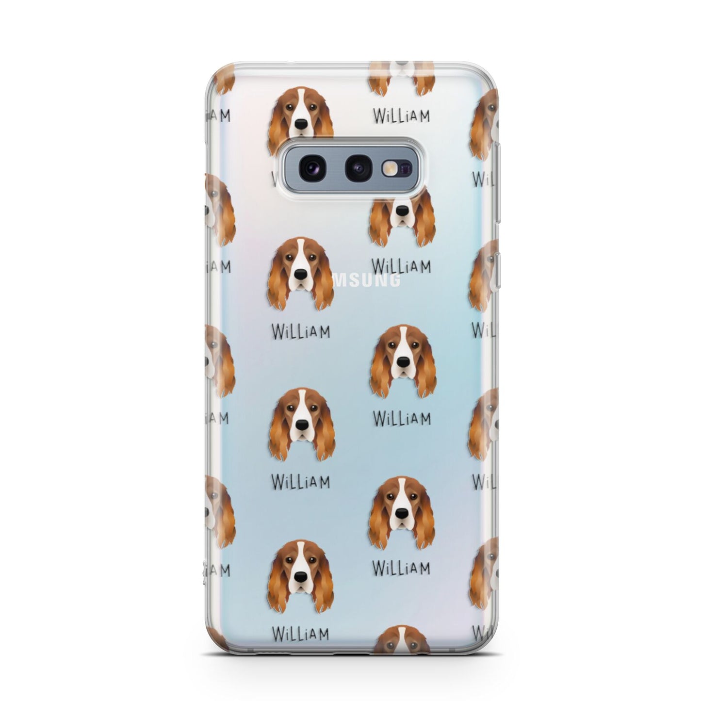Cocker Spaniel Icon with Name Samsung Galaxy S10E Case