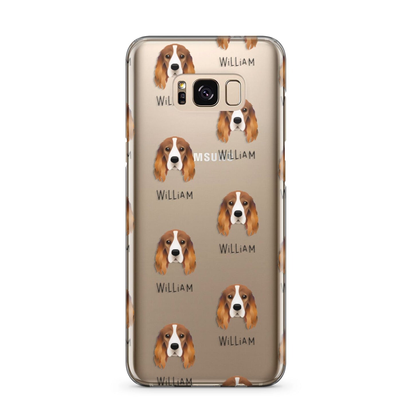 Cocker Spaniel Icon with Name Samsung Galaxy S8 Plus Case