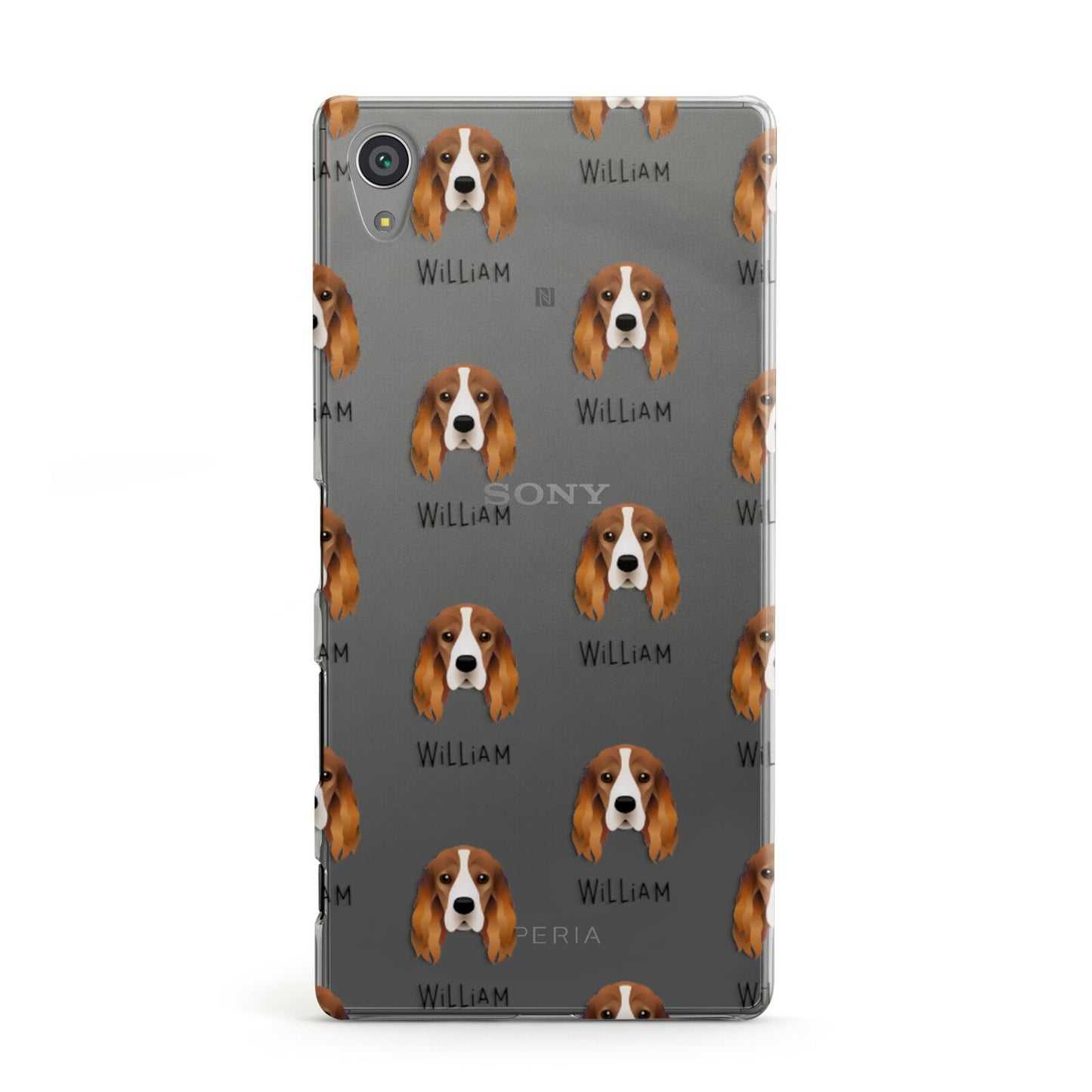 Cocker Spaniel Icon with Name Sony Xperia Case