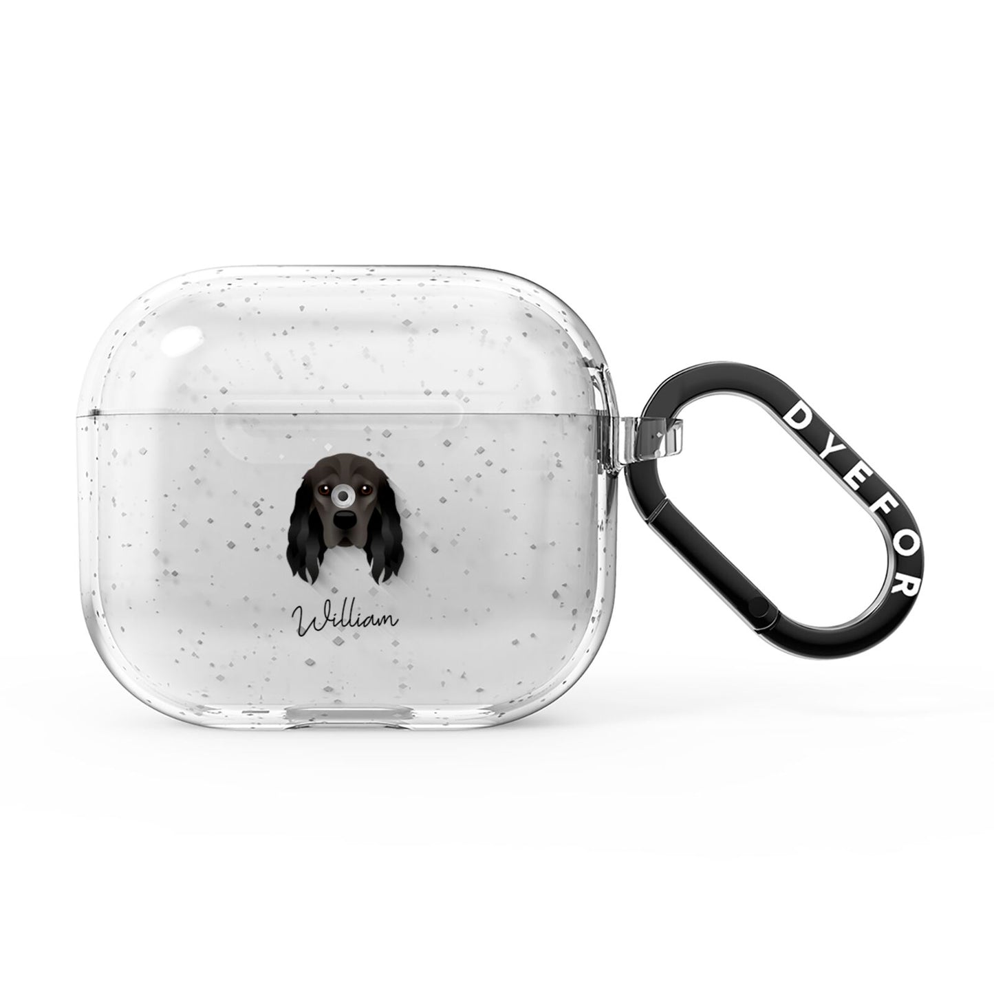 Cocker Spaniel Personalised AirPods Glitter Case 3rd Gen