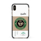 Coffee Cup Personalised Apple iPhone Xs Max Impact Case Black Edge on Gold Phone