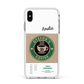 Coffee Cup Personalised Apple iPhone Xs Max Impact Case White Edge on Silver Phone
