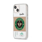 Coffee Cup Personalised iPhone 14 Clear Tough Case Starlight Angled Image