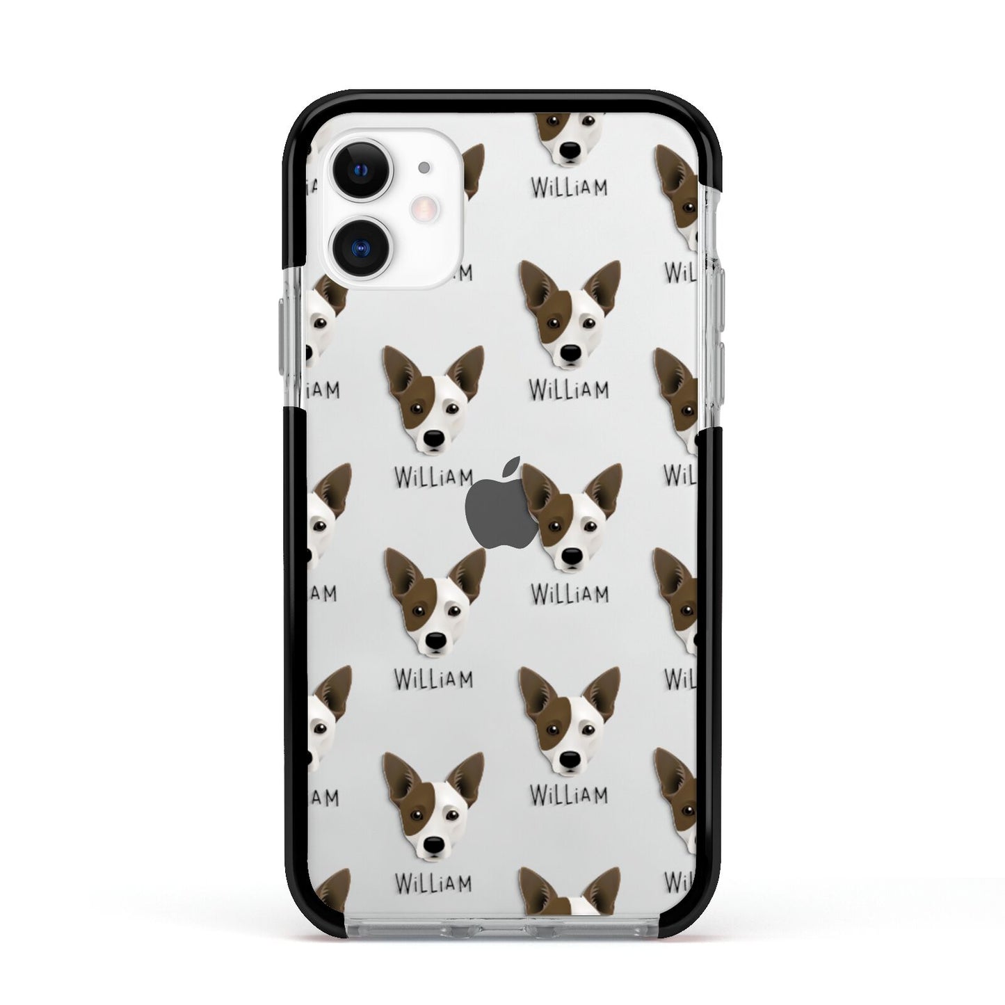 Cojack Icon with Name Apple iPhone 11 in White with Black Impact Case
