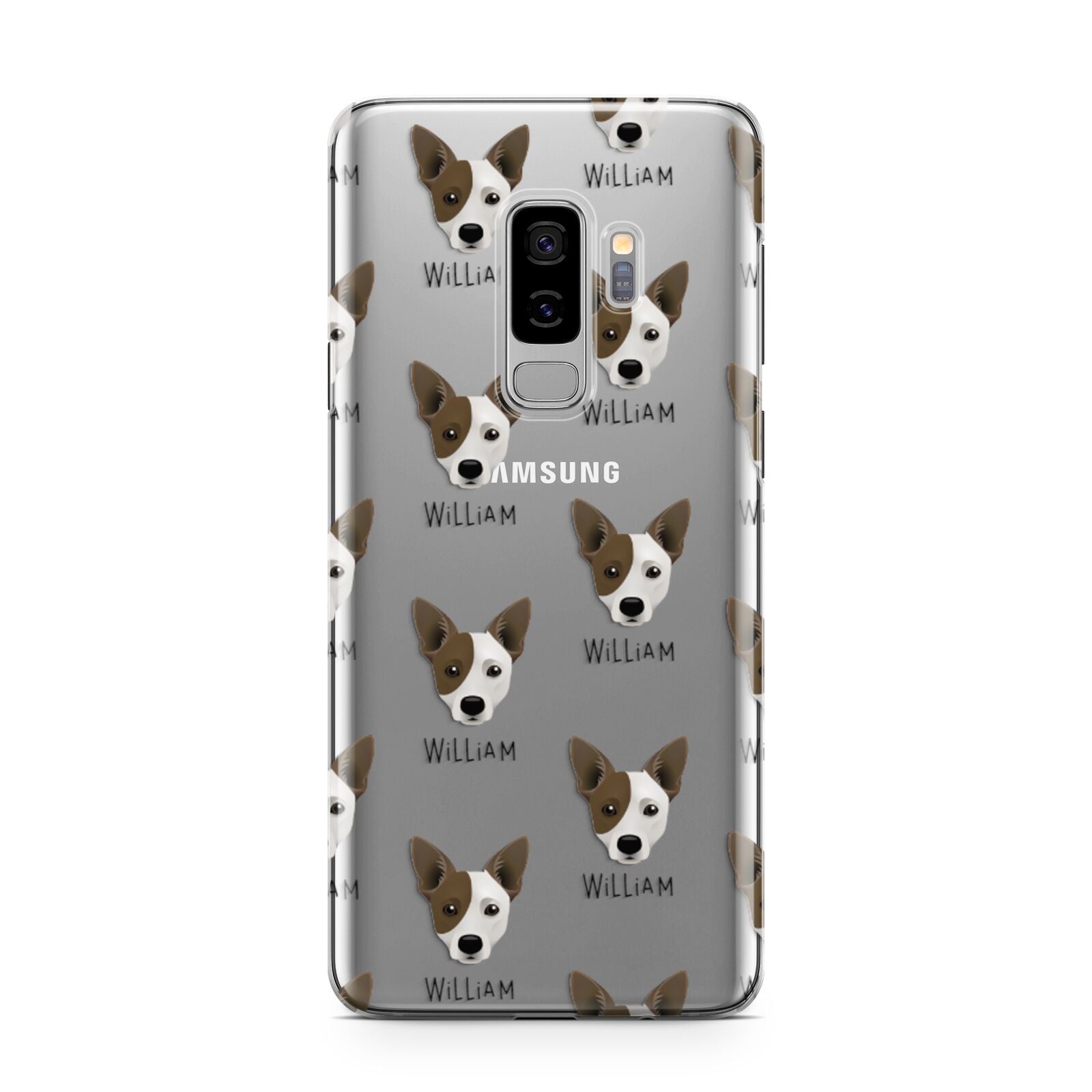 Cojack Icon with Name Samsung Galaxy S9 Plus Case on Silver phone